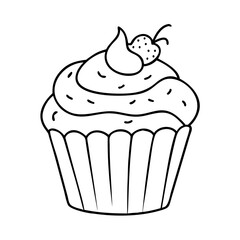 cupcake icon, cupcake vector illustration-simple illustration of cupcake, perfect for cupcake logos and icons