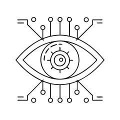 cyber eye icon, cyber eye vector illustration-simple illustration of cyber eye, perfect for cyber eye logos and icons