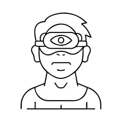 cyclops icon, cyclops vector illustration-simple illustration of cyclops, perfect for cyclops logos and icons