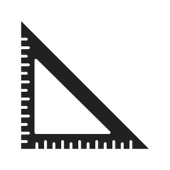 Triangle Ruler icon vector image. Suitable for mobile apps, web apps and print media.