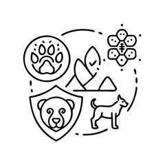 speciesprotection icon, speciesprotection line art - simple line art of speciesprotection, perfect for speciesprotection logos and icons