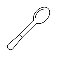spoon icon, spoon line art - simple line art of spoon, perfect for spoon logos and icons