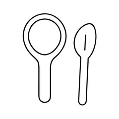 spoon icon, spoon line art - simple line art of spoon, perfect for spoon logos and icons