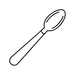 spoon icon, spoon line art - simple line art of spoon, perfect for spoon logos and icons
