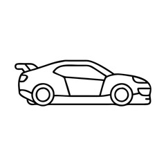 Fototapeta premium sportscar icon, sportscar line art - simple line art of sportscar, perfect for sportscar logos and icons