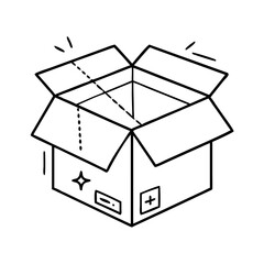 delivery box icon, delivery box vector illustration-simple illustration of delivery box, perfect for delivery box logos and icons
