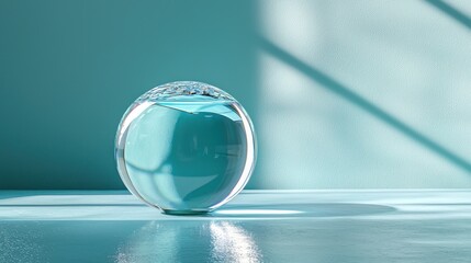 Abstract sphere with liquid inside