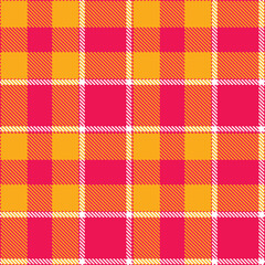 Rustic pink red Seamless Tartan with Iridescent orange yellow accents Textile Design