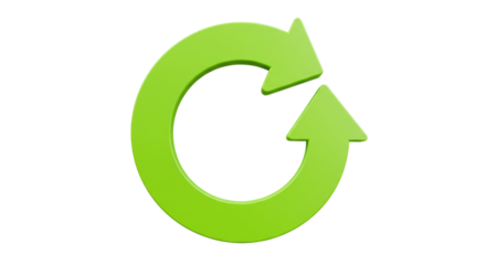 Isolated Refresh Green Symbol
