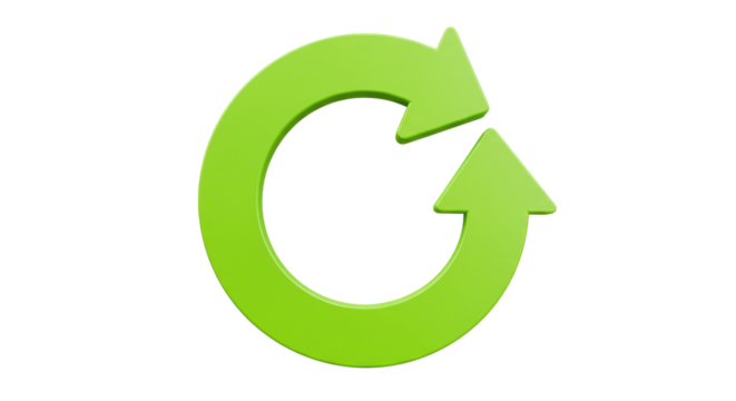 Isolated Refresh Green Symbol