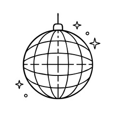 disco ball icon, disco ball vector illustration-simple illustration of disco ball, perfect for disco ball logos and icons