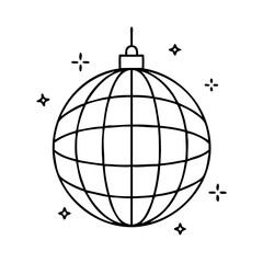 disco ball icon, disco ball vector illustration-simple illustration of disco ball, perfect for disco ball logos and icons