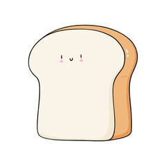 kawaii bread smile