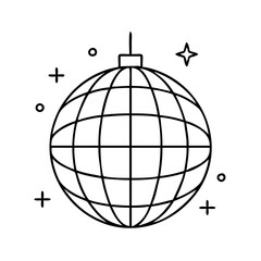 disco ball icon, disco ball vector illustration-simple illustration of disco ball, perfect for disco ball logos and icons