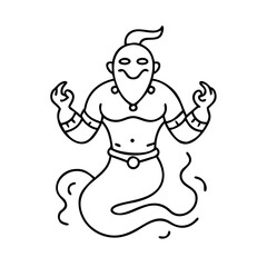 djinn icon, djinn vector illustration-simple illustration of djinn, perfect for djinn logos and icons