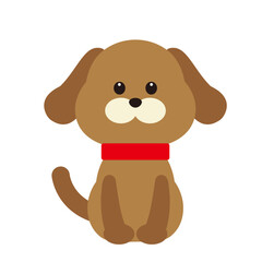 Obraz premium お座りをする犬