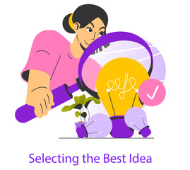 Decision Making. Flat Vector Illustration