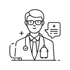 doctor icon icon, doctor icon vector illustration-simple illustration of doctor icon, perfect for doctor icon logos and icons