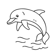 dolphin icon, dolphin vector illustration-simple illustration of dolphin, perfect for dolphin logos and icons