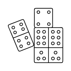 dominoes icon, dominoes vector illustration-simple illustration of dominoes, perfect for dominoes logos and icons
