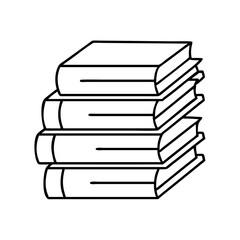 stackofbooks icon, stackofbooks line art - simple line art of stackofbooks, perfect for stackofbooks logos and icons