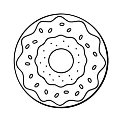 doughnut icon, doughnut vector illustration-simple illustration of doughnut, perfect for doughnut logos and icons