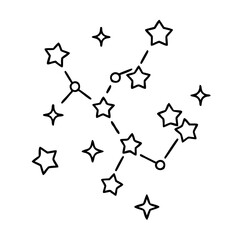 starcluster icon, starcluster line art - simple line art of starcluster, perfect for starcluster logos and icons