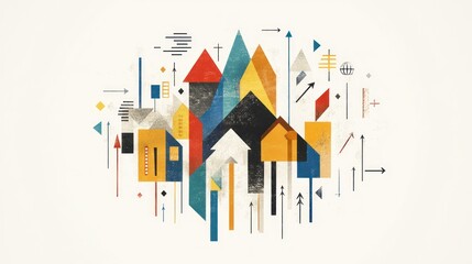 Obraz premium Abstract city landscape
