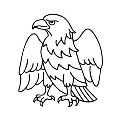 eagle icon, eagle vector illustration-simple illustration of eagle, perfect for eagle logos and icons