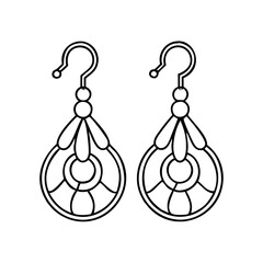earrings icon, earrings vector illustration-simple illustration of earrings, perfect for earrings logos and icons