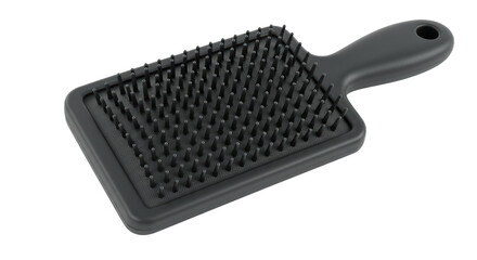 Isolated Black Hair Brush