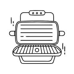 electric grill icon, electric grill vector illustration-simple illustration of electric grill, perfect for electric grill logos and icons