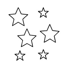 Obraz premium stars icon, stars line art - simple line art of stars, perfect for stars logos and icons