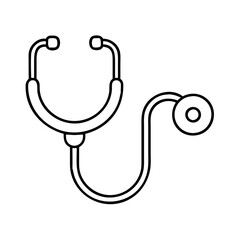stethoscope icon, stethoscope line art - simple line art of stethoscope, perfect for stethoscope logos and icons