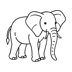 Fototapeta premium elephant icon, elephant vector illustration-simple illustration of elephant, perfect for elephant logos and icons