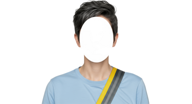 Isolated Mannequin Head with Blank Face for Face Replacement