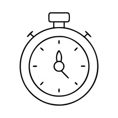 stopwatch icon, stopwatch line art - simple line art of stopwatch, perfect for stopwatch logos and icons