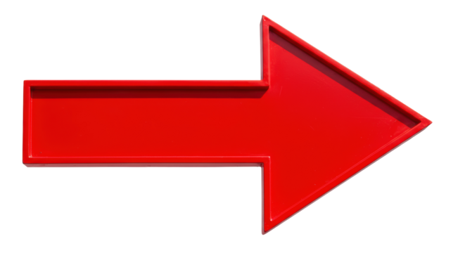 Isolated Red Arrow
