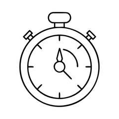stopwatch icon, stopwatch line art - simple line art of stopwatch, perfect for stopwatch logos and icons