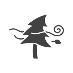 Fototapeta premium Tree with Wind icon vector image. Suitable for mobile apps, web apps and print media.