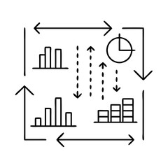 exchange graph icon, exchange graph vector illustration-simple illustration of exchange graph, perfect for exchange graph logos and icons