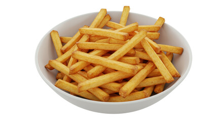 Isolated Bowl of French Fries