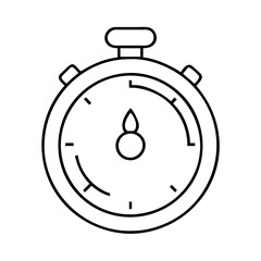 stopwatch icon, stopwatch line art - simple line art of stopwatch, perfect for stopwatch logos and icons