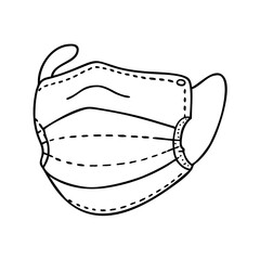 face mask icon, face mask vector illustration-simple illustration of face mask, perfect for face mask logos and icons