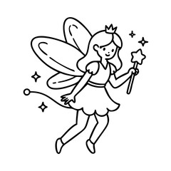 fairy icon, fairy vector illustration-simple illustration of fairy, perfect for fairy logos and icons