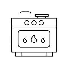 stove icon, stove line art - simple line art of stove, perfect for stove logos and icons