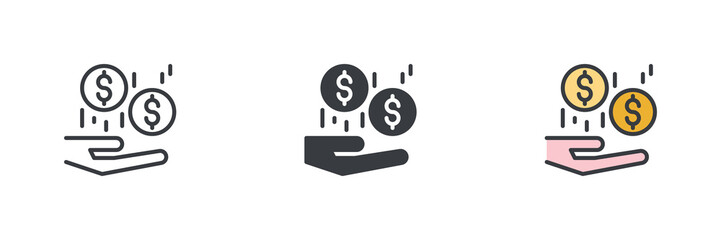 Cashback or Rewards different style icon set