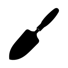 garden trowel icon, garden trowel silhouette vector illustration-simple silhouette illustration of garden trowel, perfect for garden trowel logos and icons