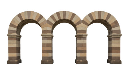 Fototapeta premium Isolated Three Stone Arches