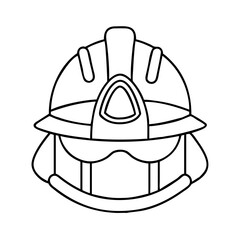 firefighter helmet icon, firefighter helmet vector illustration-simple illustration of firefighter helmet, perfect for firefighter helmet logos and icons
